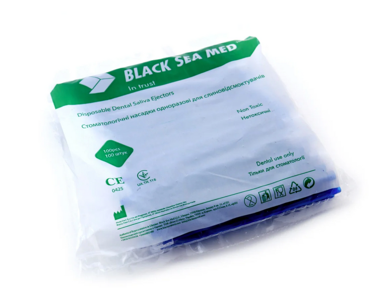 Слиновідсмоктувачі BLACK SEA MED (слинотяги) 100 шт 109-150CMR фото