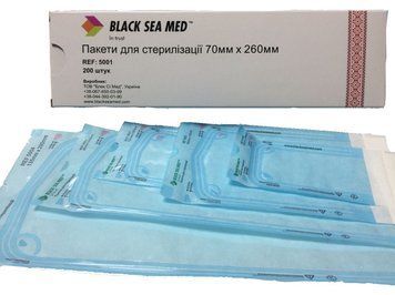Пакети для стерилизації BLACK SEA MED самоклеючі 57мм х 130мм 5000 фото