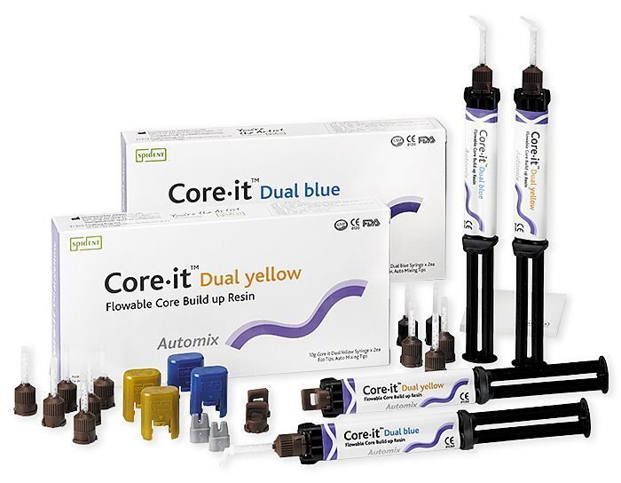 Core-it Dual композит подвійного твердіння (Кор іт) Жовтий (А2/А3) шприц 10г 2111YL фото