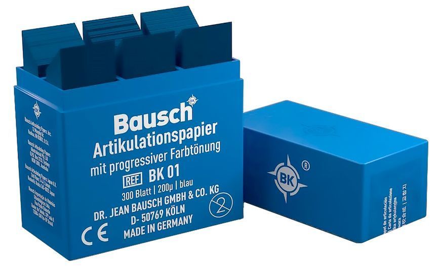 Артикуляційний папір Bausch BK01 200мкм (Бауш БК01) синій, двосторонній BK01 фото
