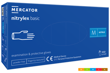 Nitrylex Basic (Нітрилекс Бейзік) нітрилові сині рукавички M RD30105003 фото