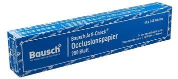 Артикуляційний папір Bausch BK09 40мкм (Бауш БК09) синій, двосторонній BK09  фото