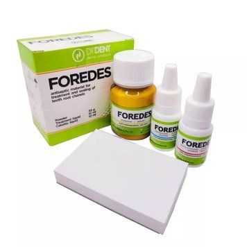 Foredes резорцин-формаліновий матеріал Форедес 30 г + 10 мл + 10 мл DID000770 фото