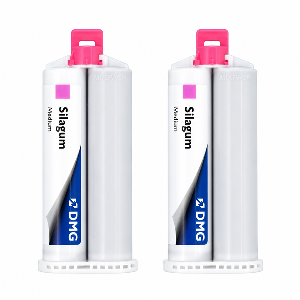 Silagum Medium (Силагум Медіум) Automix, А-силікон, відбитковий матеріал, 2 картриджі по 50 мл, DMG DMG50RR фото