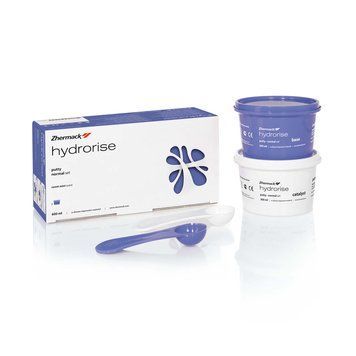 HYDRORISE PUTTY normal (Гідрорайз), гідрофільний А-силікон, база нормального застигання, набір 600 мл (база 300 мл + каталізатор 300 мл). Твердість по Шору 60 C207010 фото