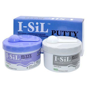 I-Sil (Ай Сил) Premium Putty відбитковий матеріал А-силікон Spident 290мл х 2 7121RG фото