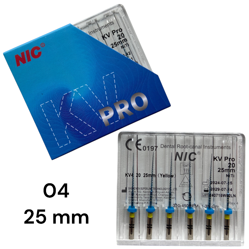 NIC KV Pro Files (Нік Кв Про файли) 04 конусність 25мм №15-40